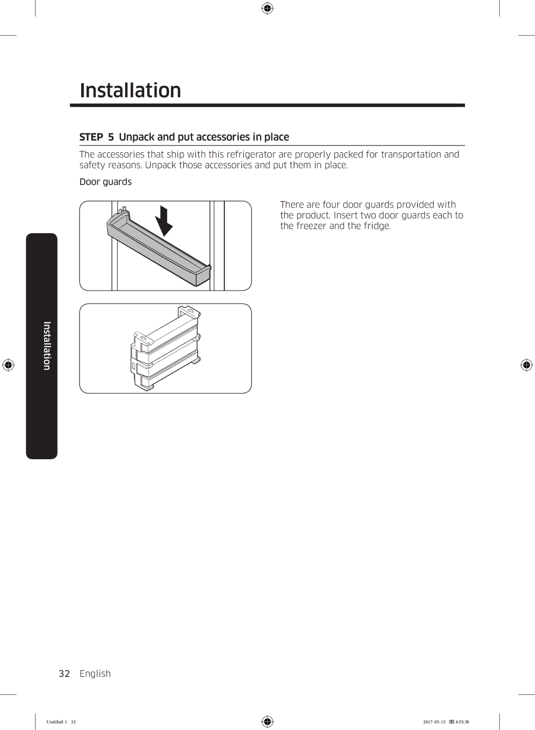 Samsung RT21M6211SR/ML manual Unpack and put accessories in place 