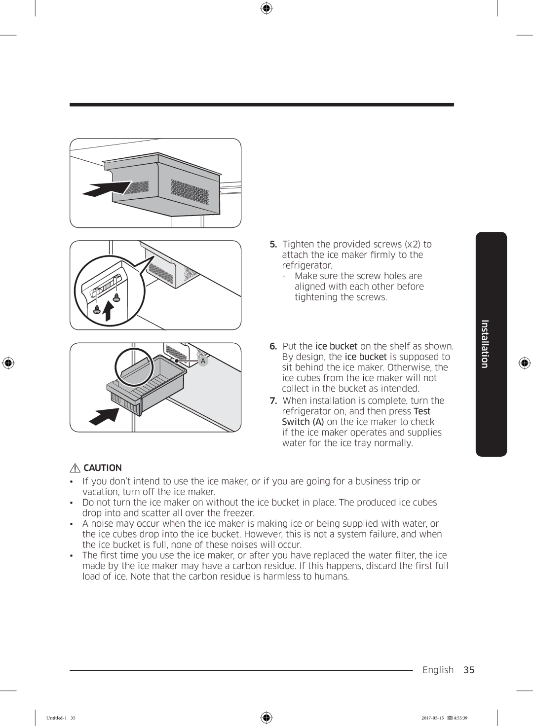 Samsung RT21M6211SR/ML manual Installation 