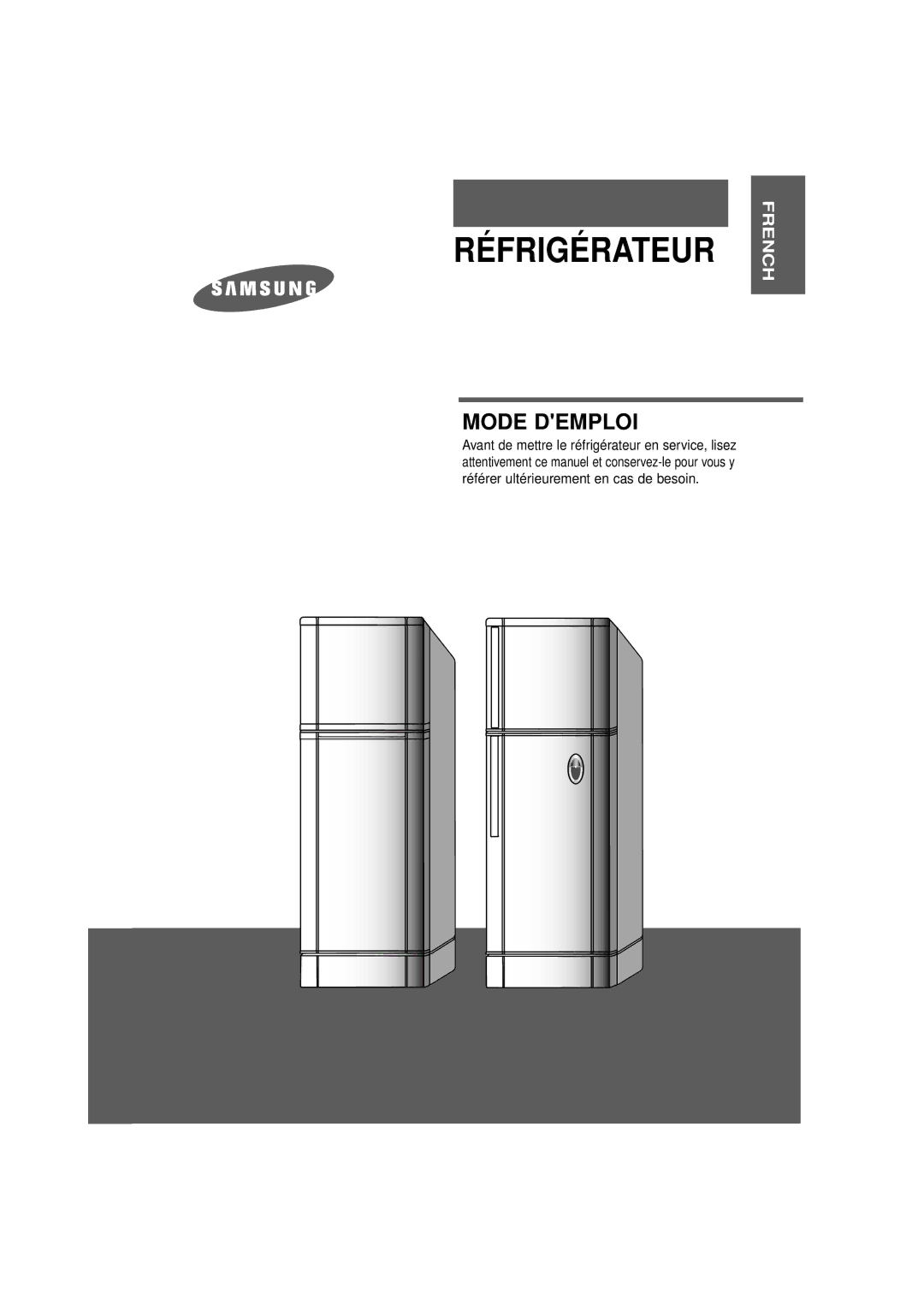 Samsung RT21MHSW1/CAH, RT21MHSW1/CAF, RT24MHSW1/CAF manual Réfrigérateur 