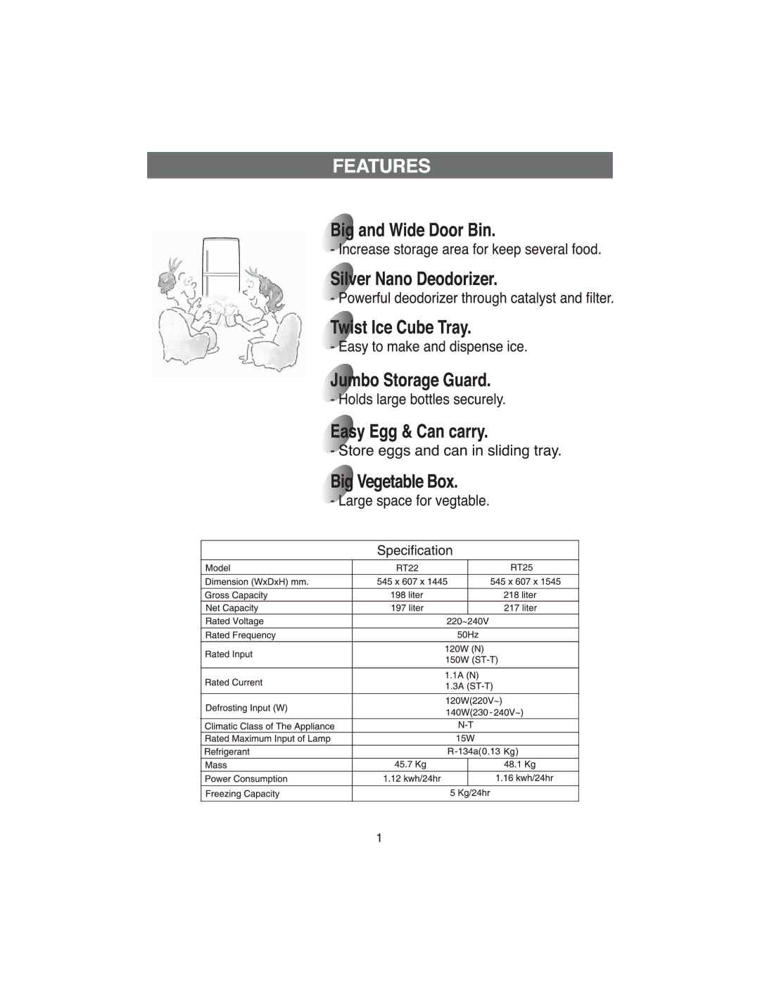 Samsung RT25DASS1/XEH, RT22DASS1/XEH, RT25DASW1/XEH, RT22DASW1/XEH manual 