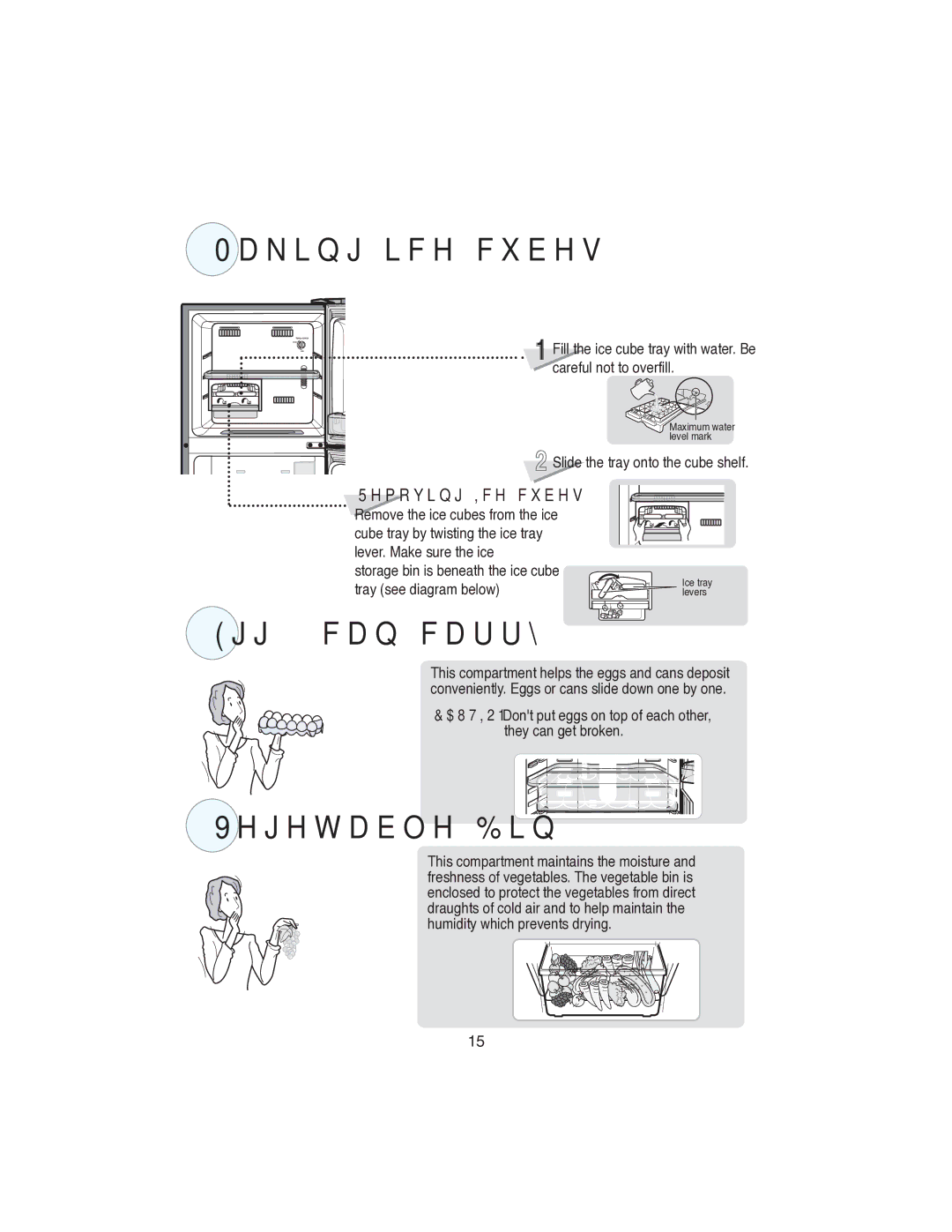 Samsung RT22S manual 0DNLQJLFHFXEHV, 5HPRYLQJ,FHFXEHV 