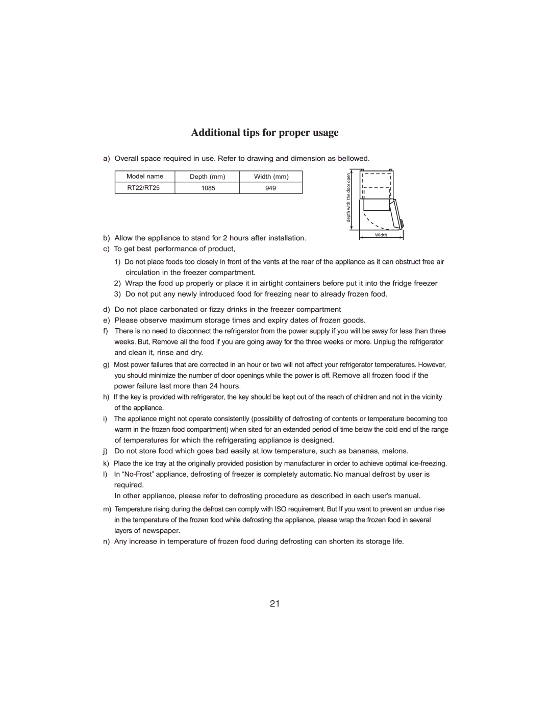 Samsung RT22S manual 