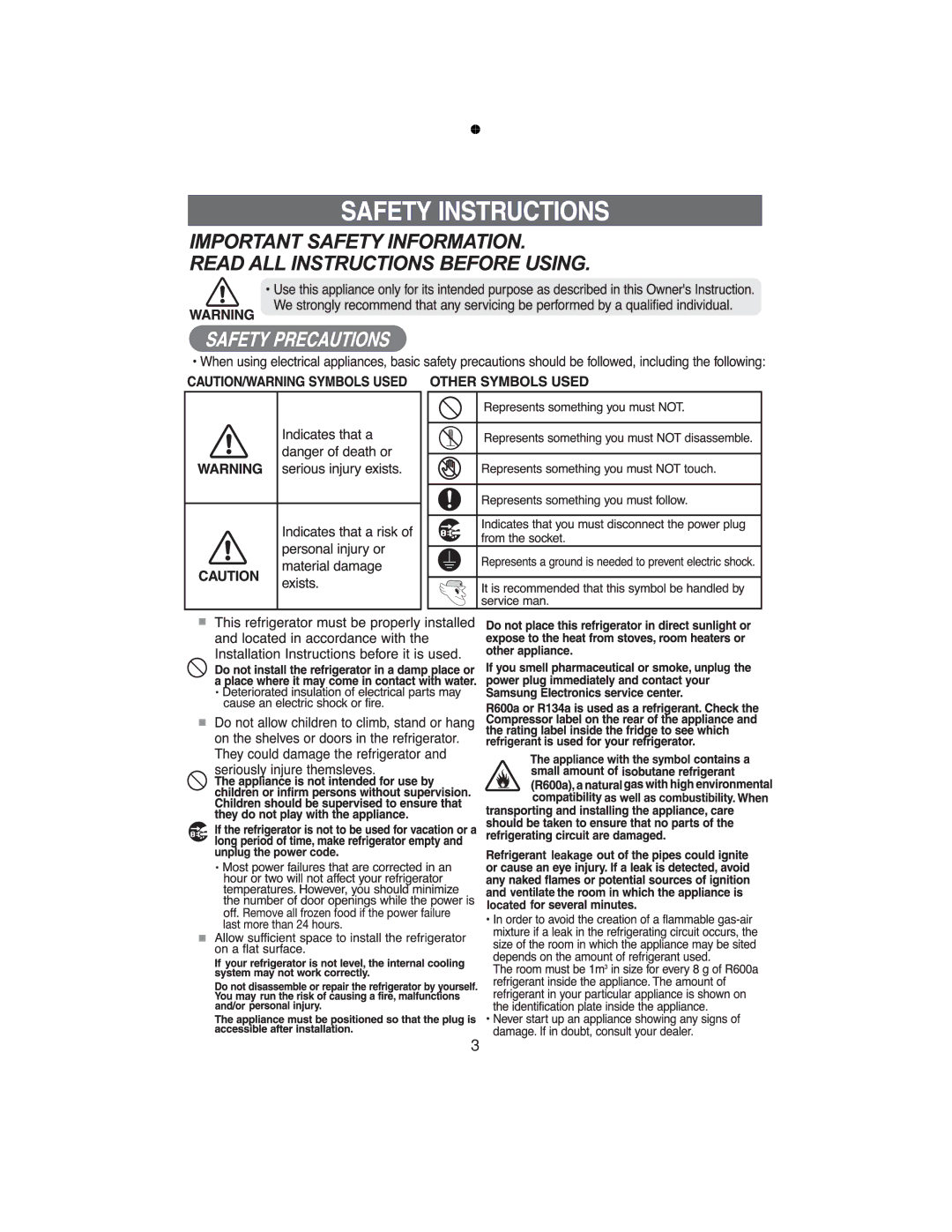 Samsung RT22S manual 