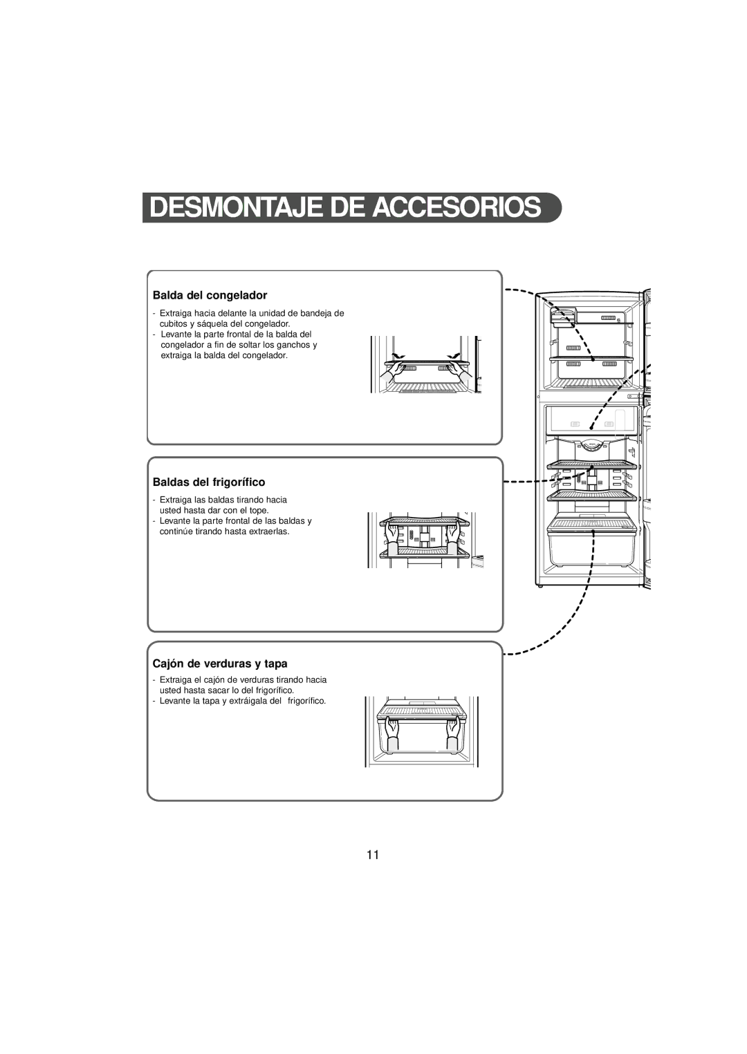 Samsung RT24MGSW1/AFK Desmontaje DE Accesorios, Balda del congelador, Baldas del frigorífico, Cajón de verduras y tapa 