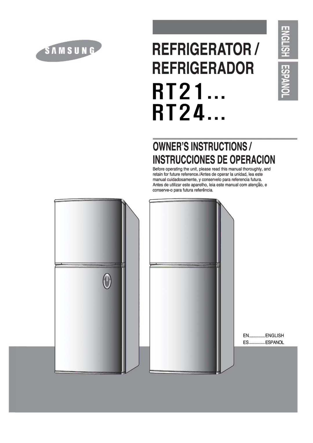 Samsung RT24VHSW1/BUL, RT24MGSW1/AFK, RT24MHSS2/XSV, RT21MGBB2/XSV, RT21MHSS1/XSV, RT21MHSS2/XSV, RT24MGBB1/XSV manual 