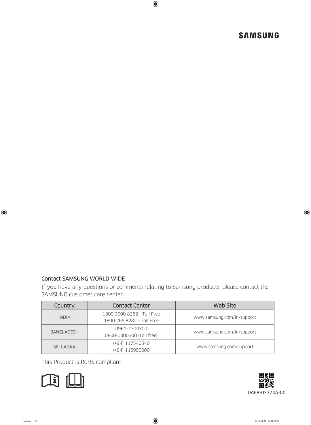 Samsung RT25K3002S8/MA manual This Product is RoHS compliant 