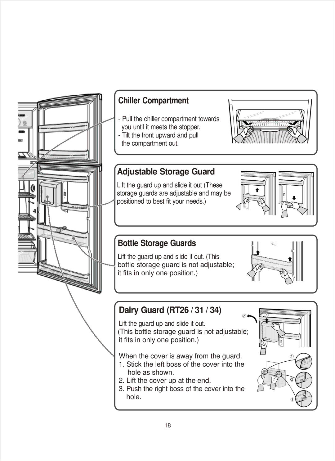 Samsung RT31, RT26 manual Chiller Compartment 