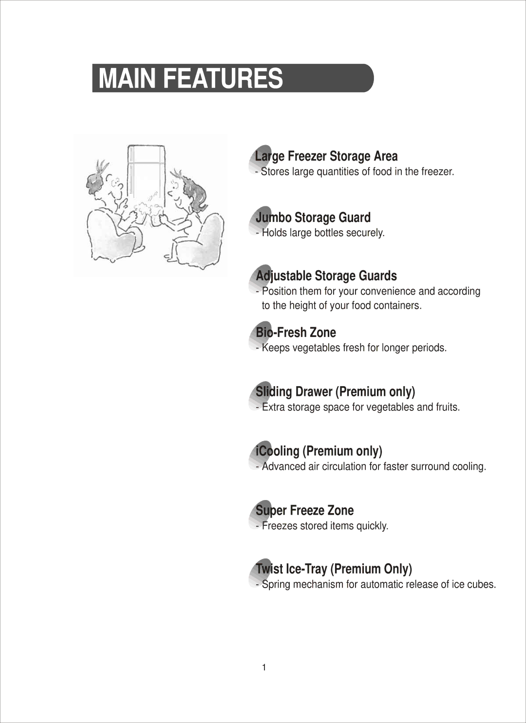 Samsung RT26, RT31 manual Main Features 