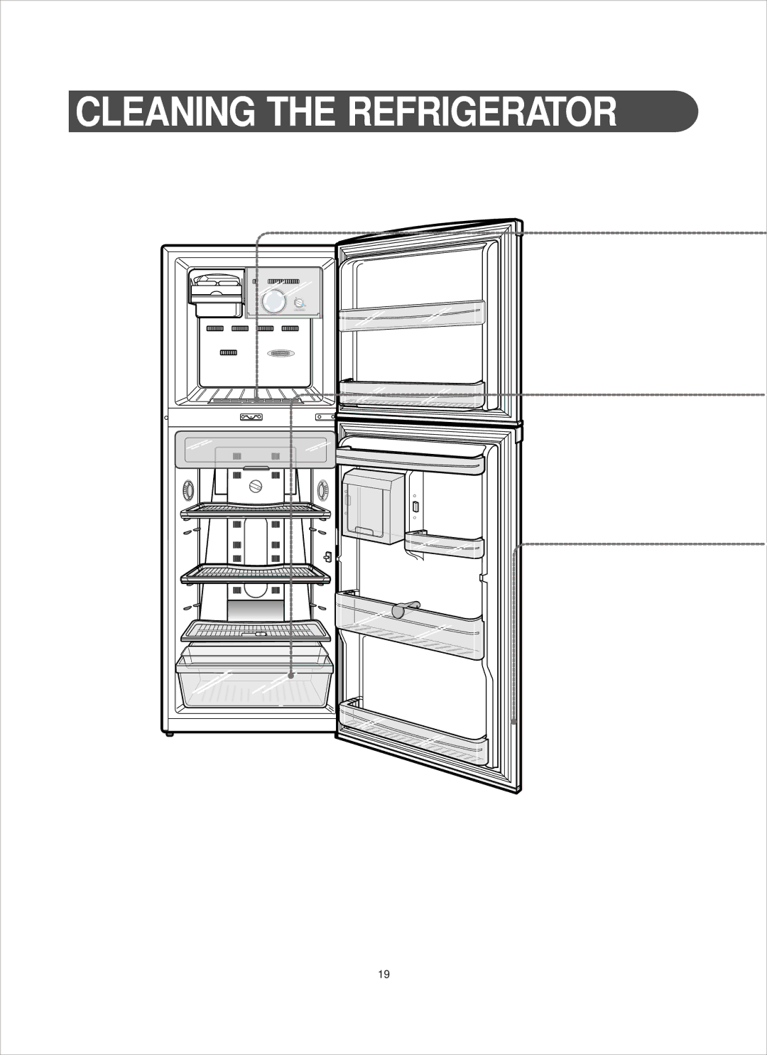 Samsung RT26, RT31 manual Cleaning the Refrigerator 