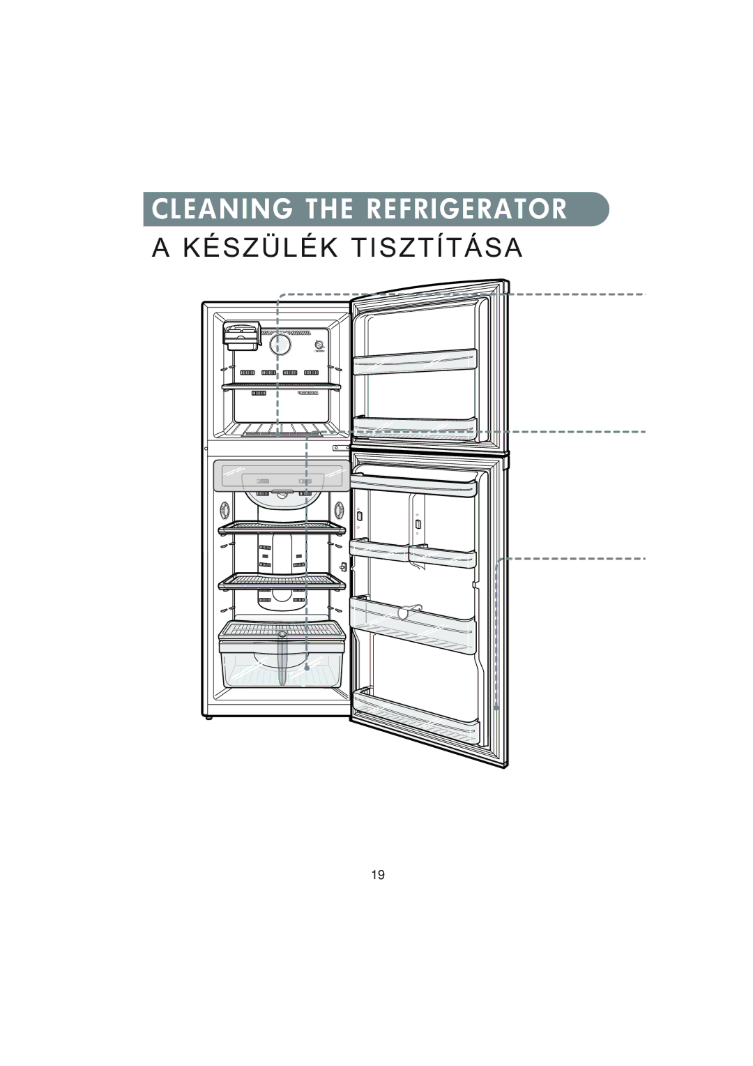 Samsung RT30MASW1/XEH, RT37MASS1/XEH, RT30VCSS1/XST, RT34MBSS1/XEH, RT34MASW1/XEH manual Cleaning the Refrigerator 