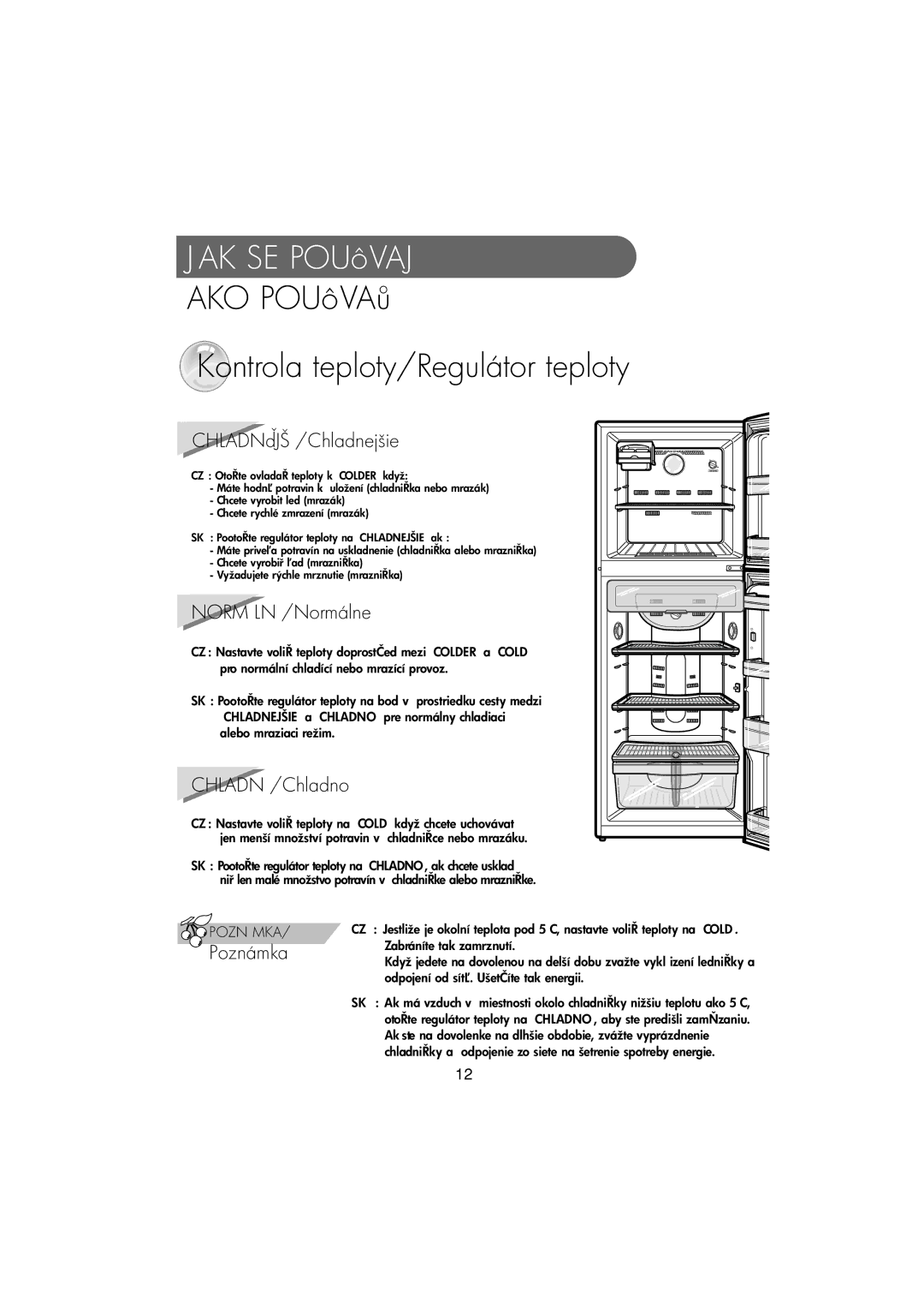 Samsung RT37MASS1/XEH, RT30MASW1/XEH manual JAK SE Používají, AKO Používa 