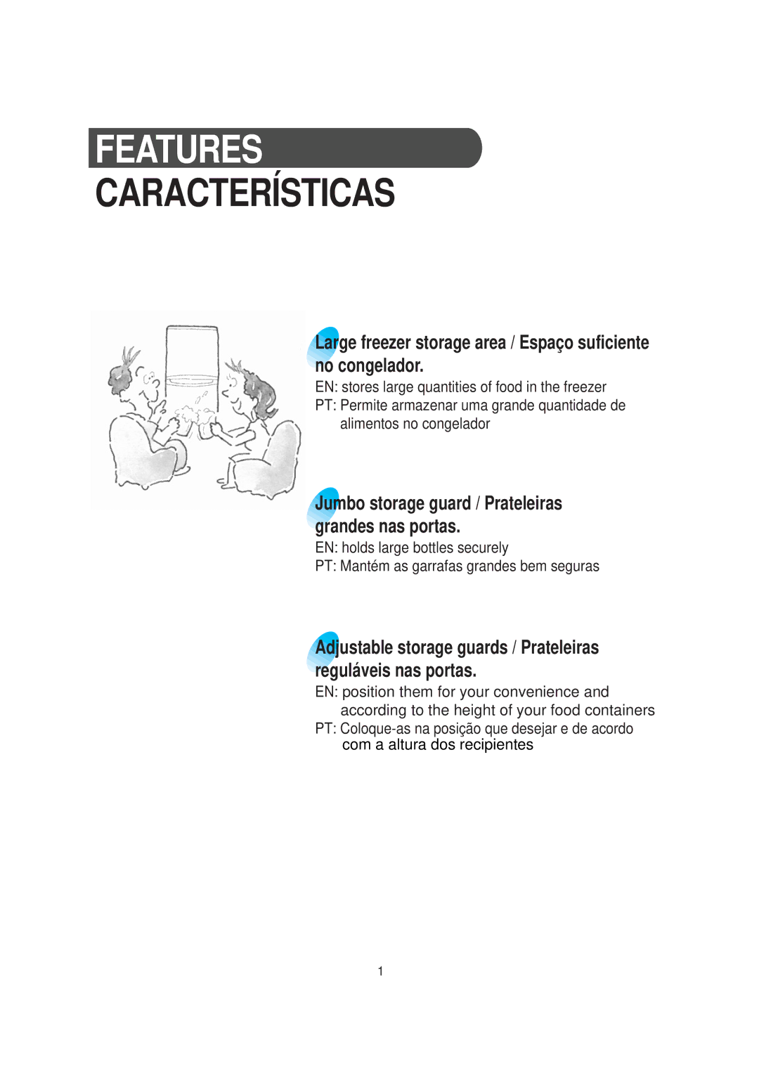 Samsung RT30MASW1/XAP, RT30MBSW1/XEP, RT30MASW1/XEH, RT30MASW1/MOH, RT30MASW1/JUM, RT30MASW1/BDW Features, Características 