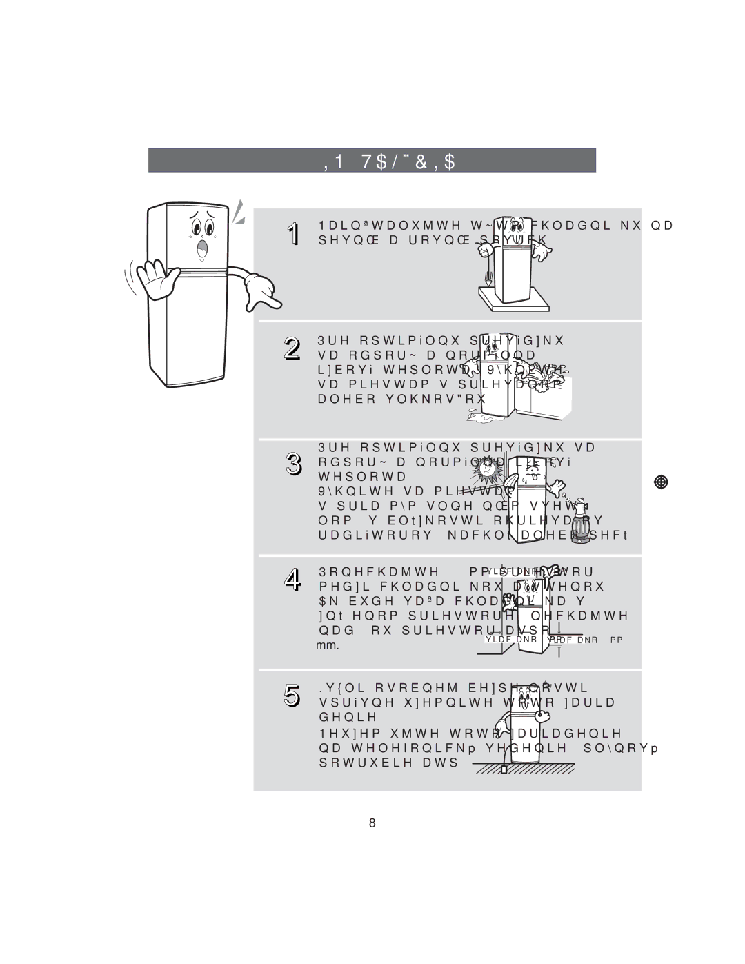 Samsung RT37GBSS1/XEH, RT34DBSS1/XEH manual 1â7$/È&,$, QDGĖRXSULHVWRUDVSRĖ mm 