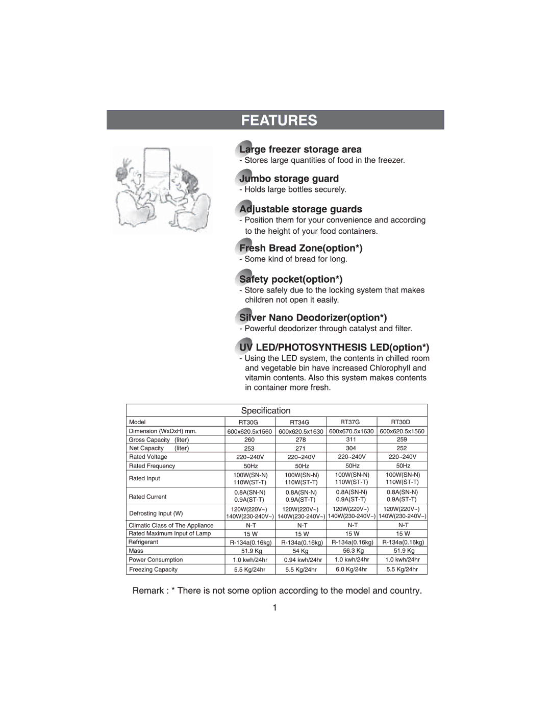 Samsung RT34DBSS1/XEH, RT37GBSS1/XEH manual 