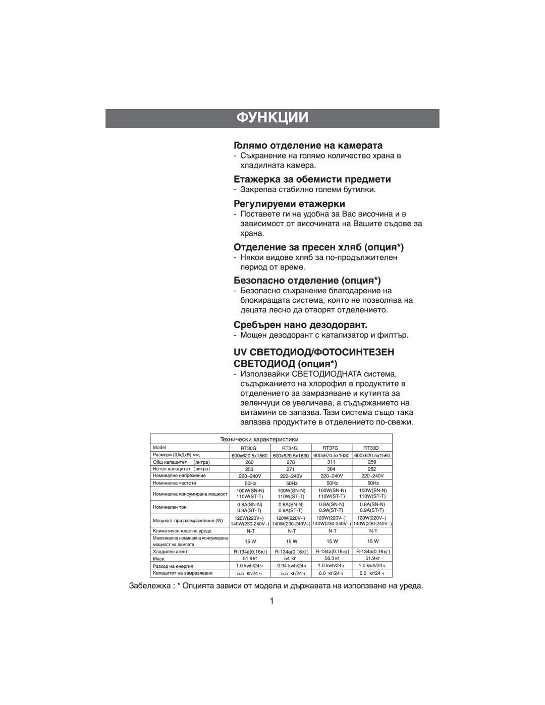 Samsung RT34DBSS1/XEH, RT37GBSS1/XEH manual 