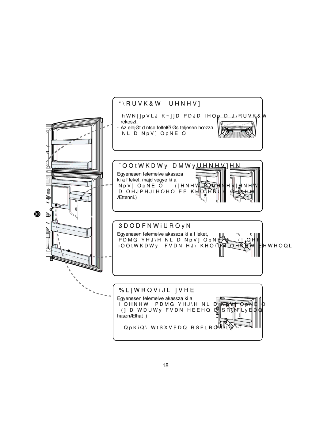 Samsung RT37GBSS1/XEH, RT34DBSS1/XEH manual RuvkħwęUhnhv,  hWNpVLJK~DPDJDIHOpDJ\RUVKĦWĘ rekeszt 