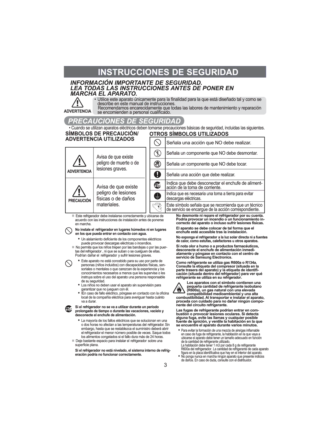 Samsung RT34GCSW1/XEP, RT34GCSW1/XES, RT37GCSW1/XES manual 