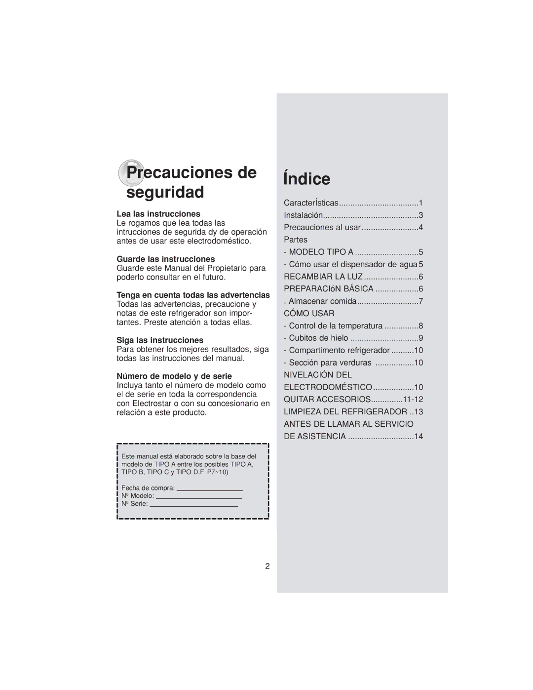 Samsung RT34MBSW1/XES, RT34MASS1/XES, RT30MBSW1/XEP, RT30MASW1/XEH, RT37MASW1/FAL manual Precauciones de seguridad, Índice 