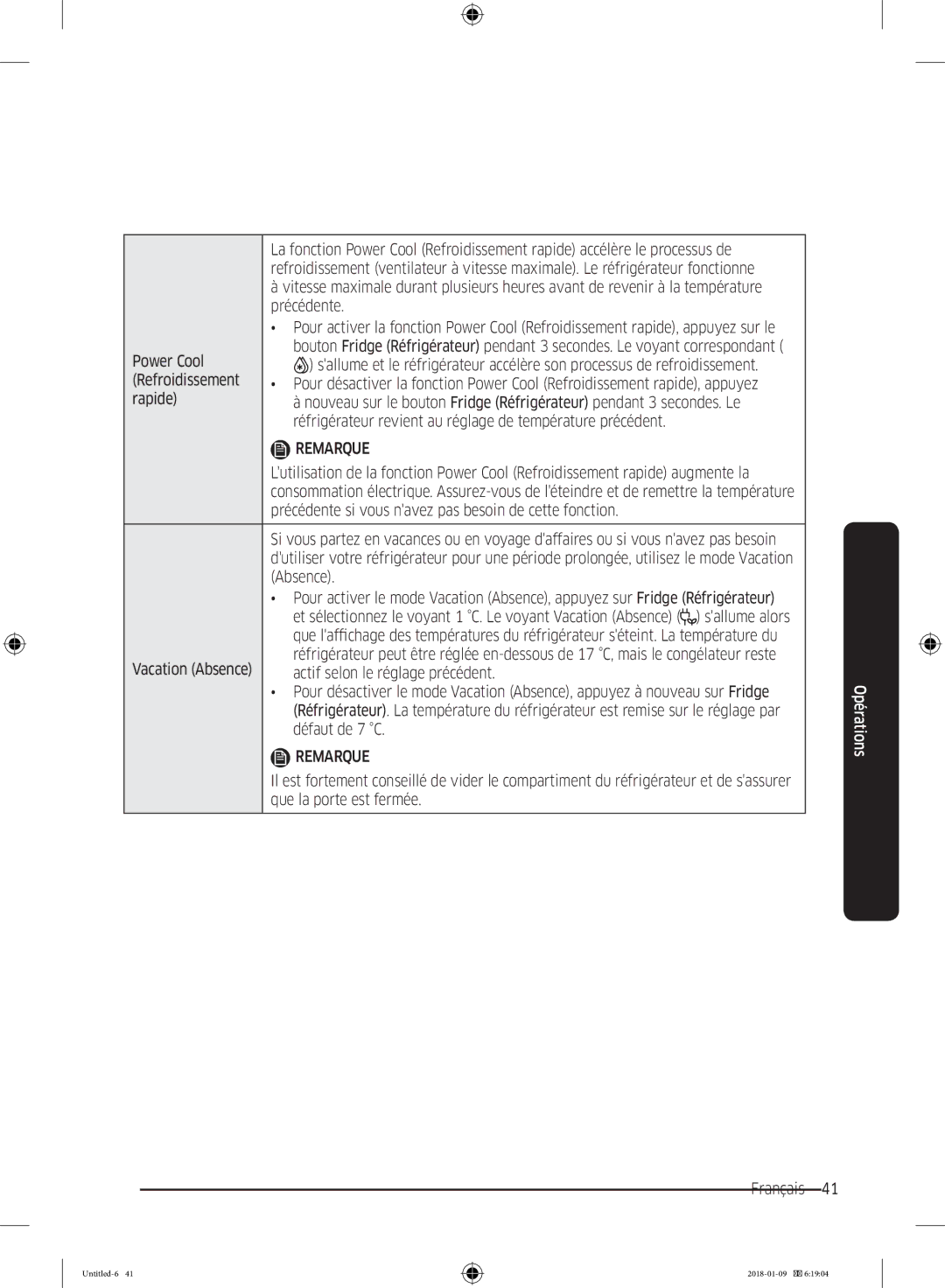 Samsung RT32K5000WW/EF Refroidissement, Réfrigérateur revient au réglage de température précédent, Absence, Défaut de 7 C 