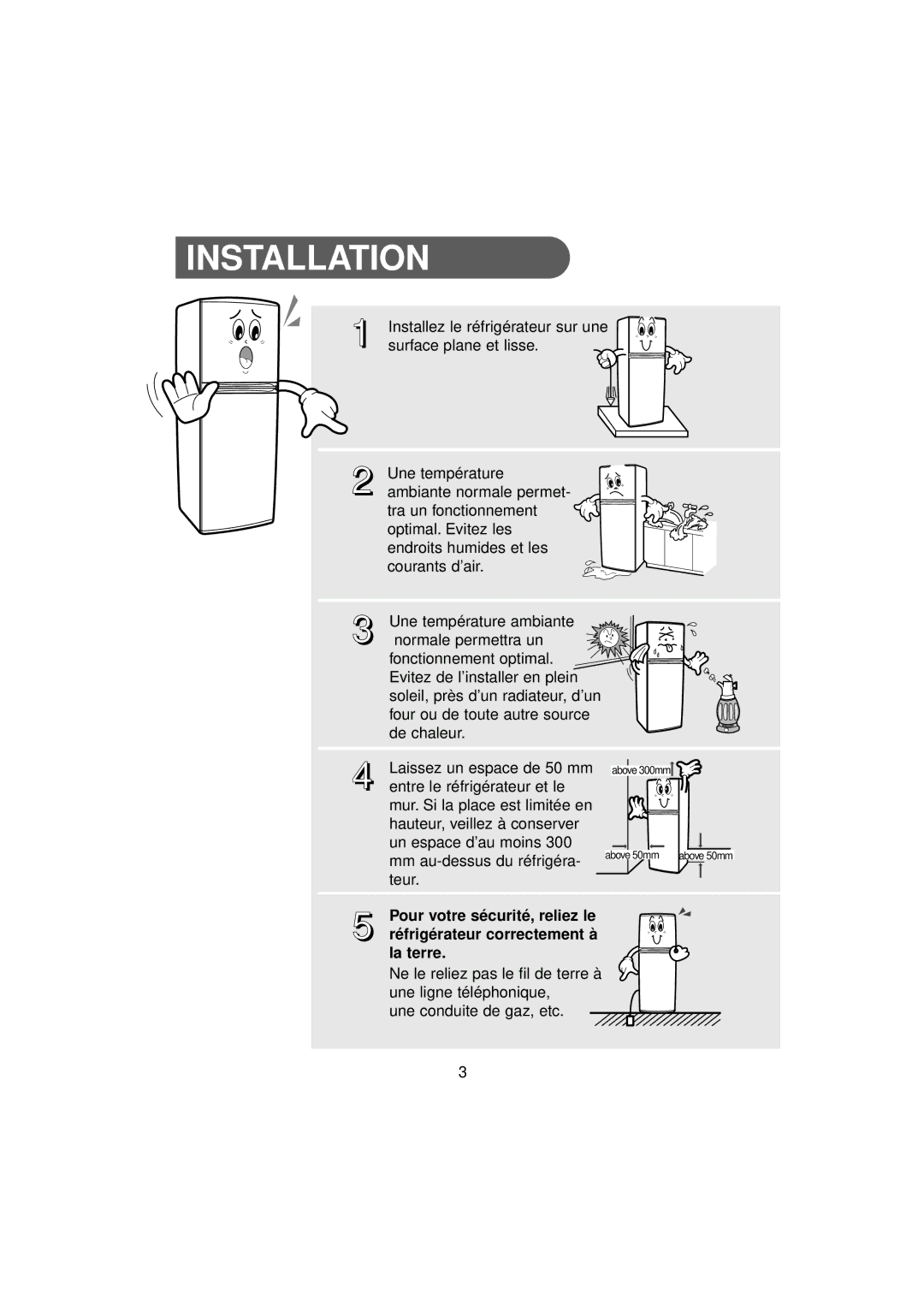 Samsung RT37MASW1/CAH, RT37MBMG1/XEK, RT30MASW1/CAF, RT37MASW1/XEF, RT37MBSW2/XEF, RT34MASS1/XEF, RT37MBSS1/XEF Installation 