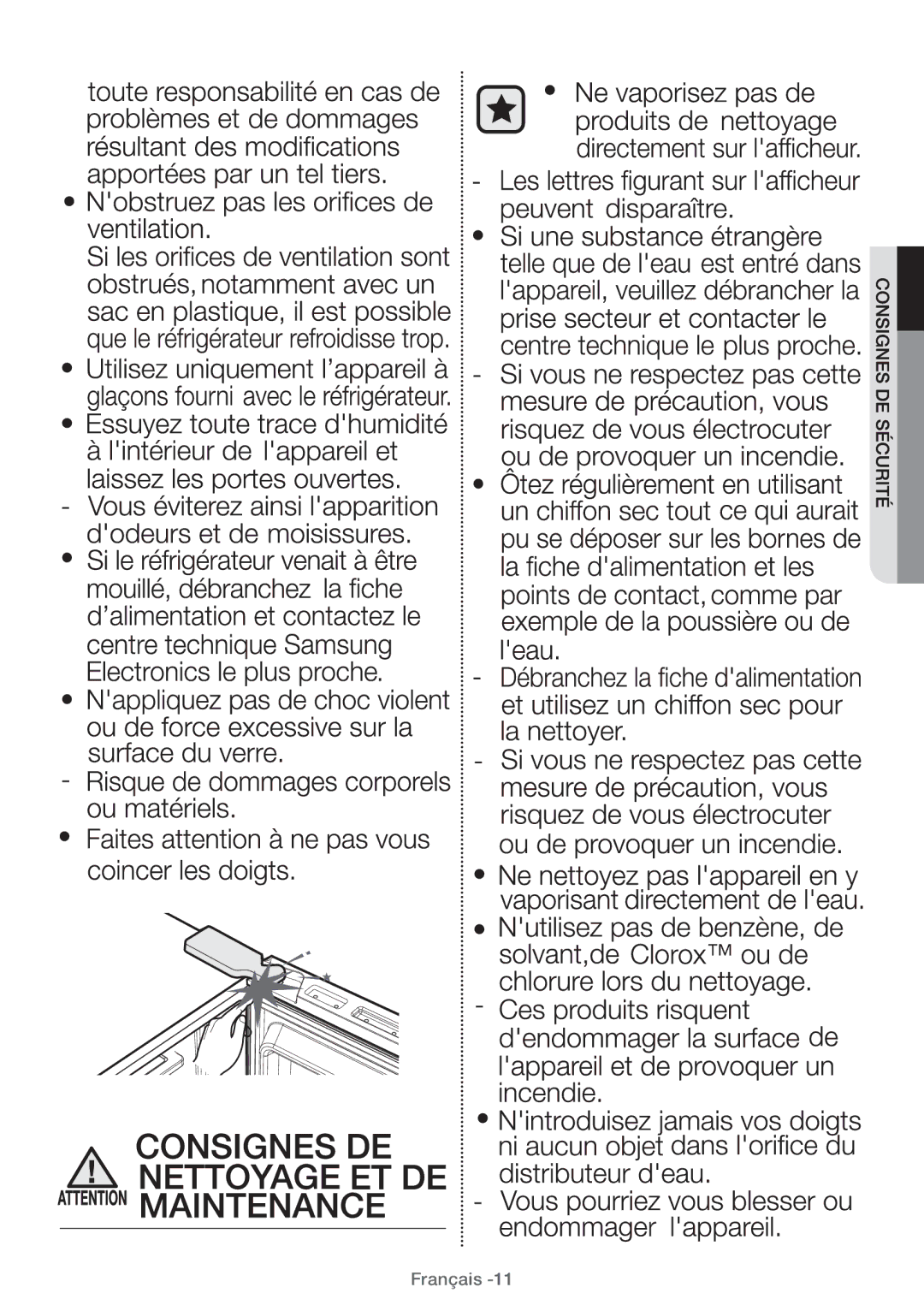 Samsung RT32FARADWW/EF, RT38FEAADSA/EF, RT29FARADWW/EF, RT25HAR4DWW/EF, RT25HAR4DS9/EF, RT29FAJADWW/EF, RT20HAR3DSA/EF Français 