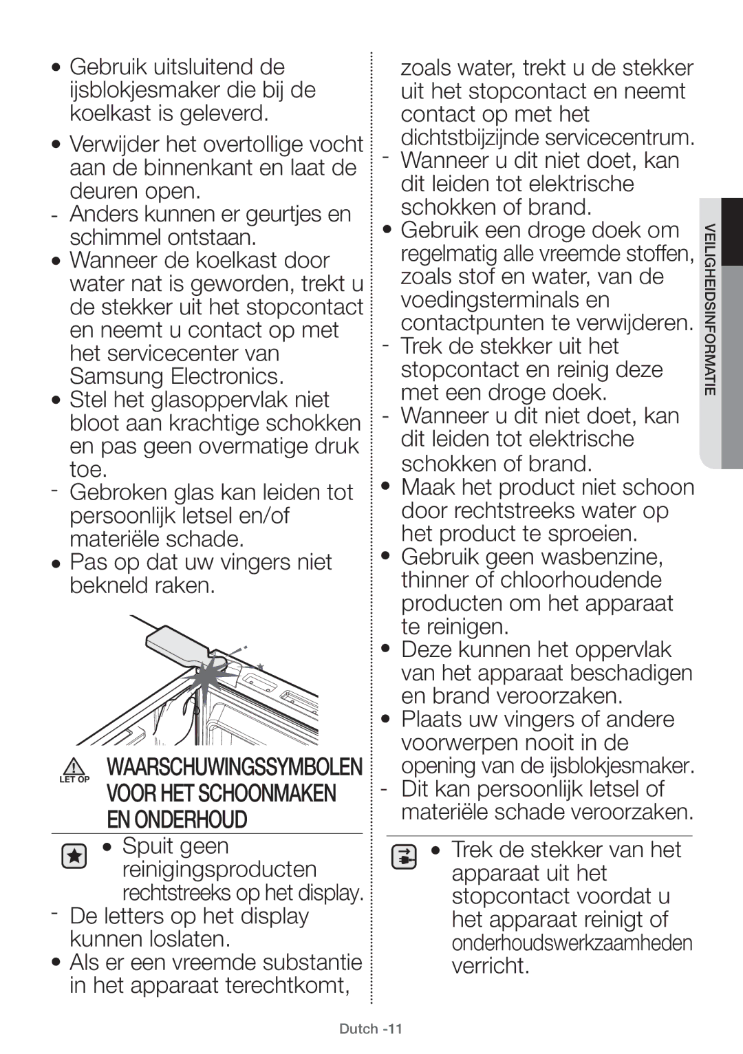 Samsung RT38FDJADWW/EF, RT38FEAADSA/EF, RT29FARADWW/EF, RT25HAR4DWW/EF, RT25HAR4DS9/EF, RT29FAJADWW/EF manual EN Onderhoud 