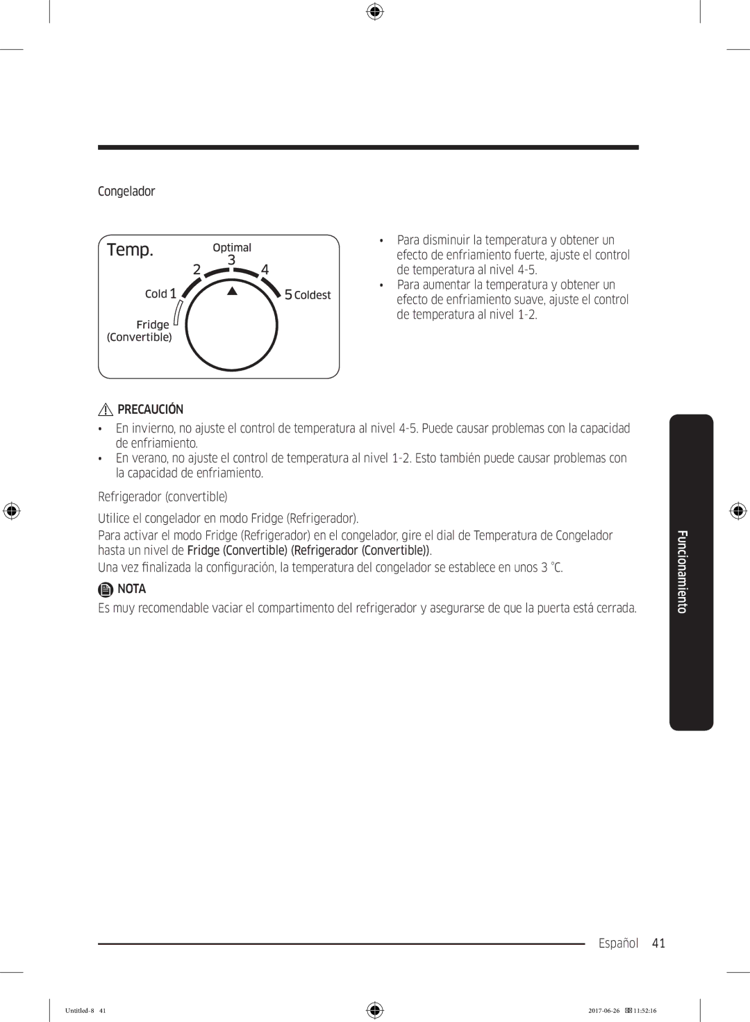 Samsung RT38K5535S9/ES, RT38K5535EF/ES, RT35K5430EF/ES, RT29K5030WW/ES, RT32K5030EF/ES, RT32K5030S8/ES manual Precaución 