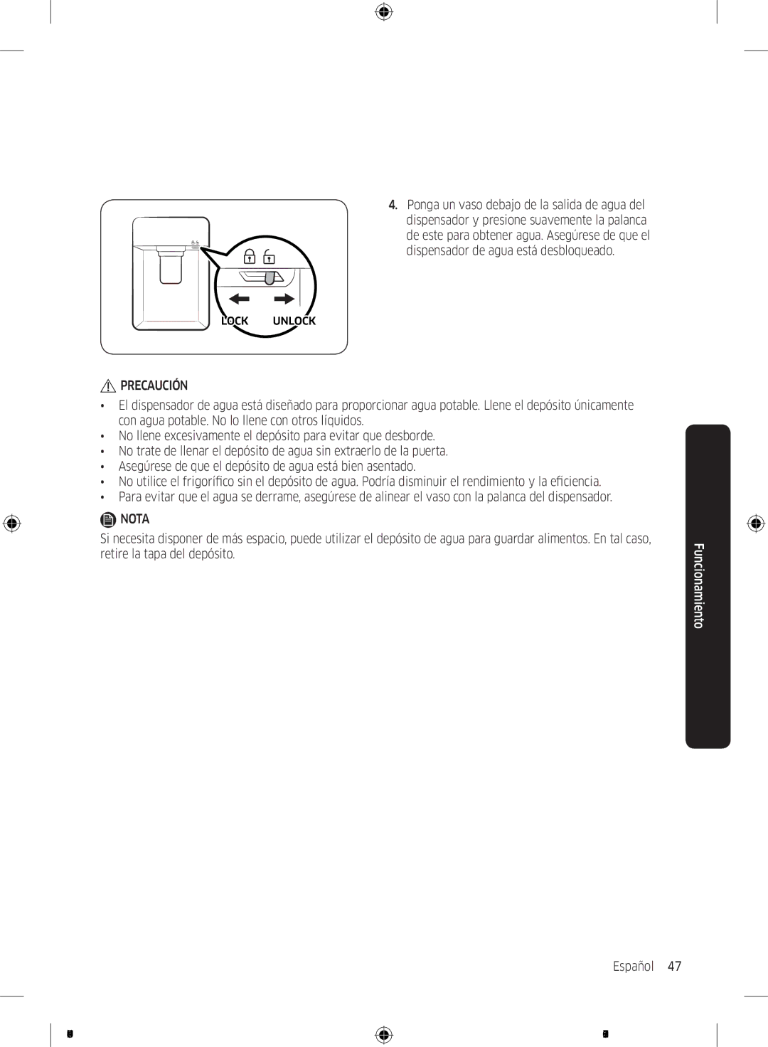 Samsung RT38K5530S9/EO, RT38K5535EF/ES, RT35K5430EF/ES, RT29K5030WW/ES, RT32K5030EF/ES, RT32K5030S8/ES manual Precaución 