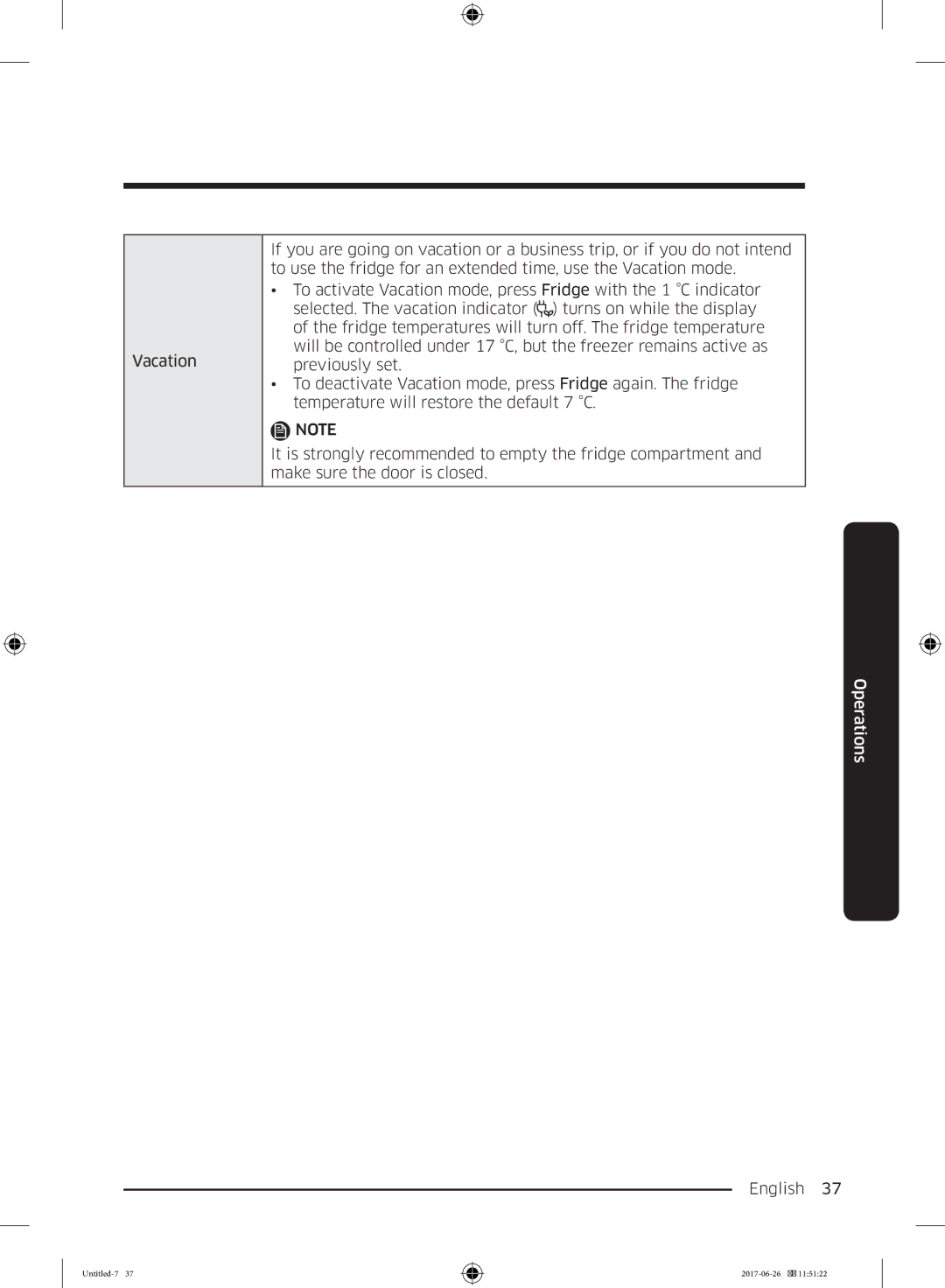 Samsung RT32K5030WW/ES, RT38K5535EF/ES, RT35K5430EF/ES, RT29K5030WW/ES, RT32K5030EF/ES, RT32K5030S8/ES manual Operations 