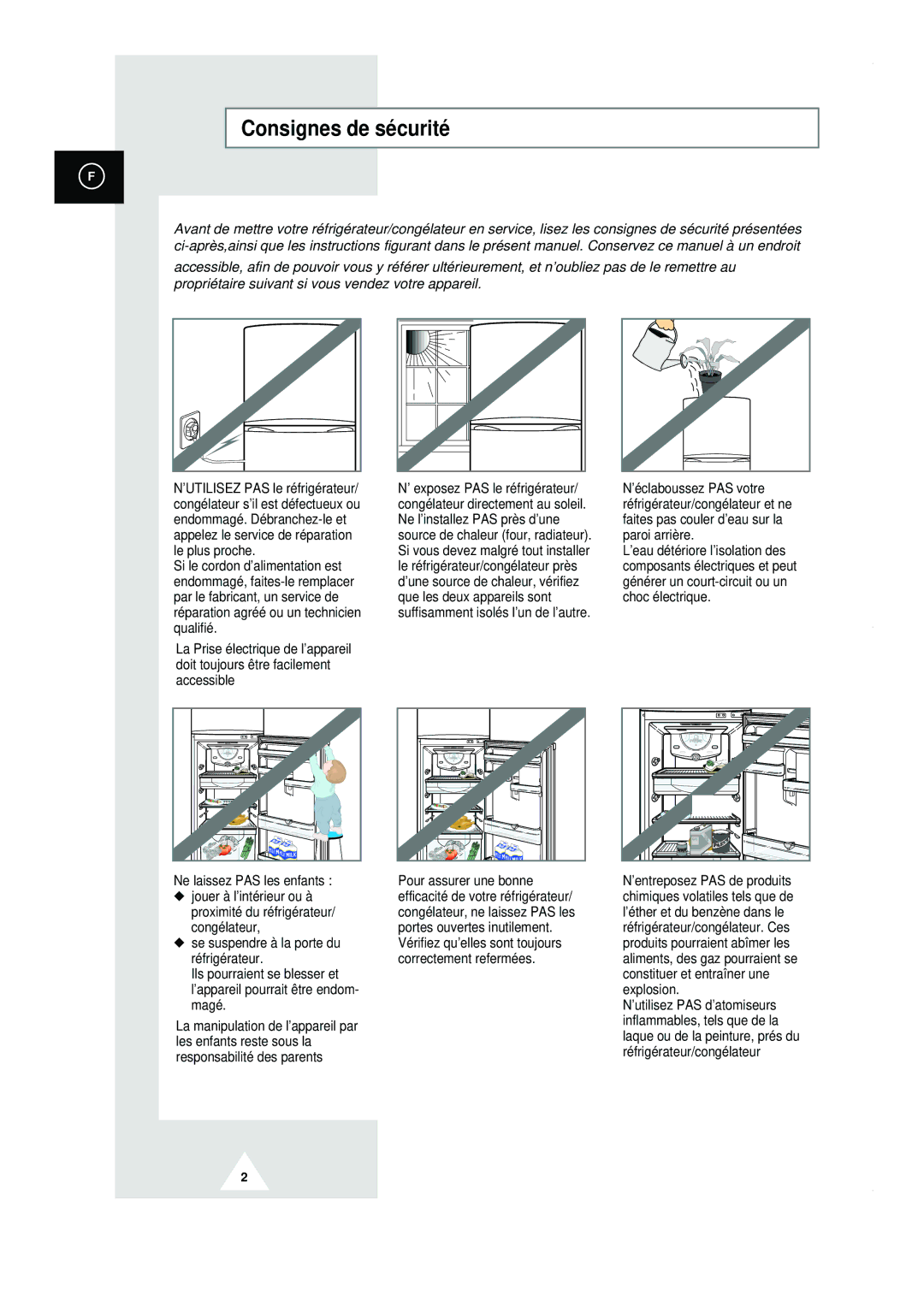 Samsung RT44MASM1/XEF, RT44MAMS1/XEF, RT44MASW1/XEF manual Consignes de sécurité 