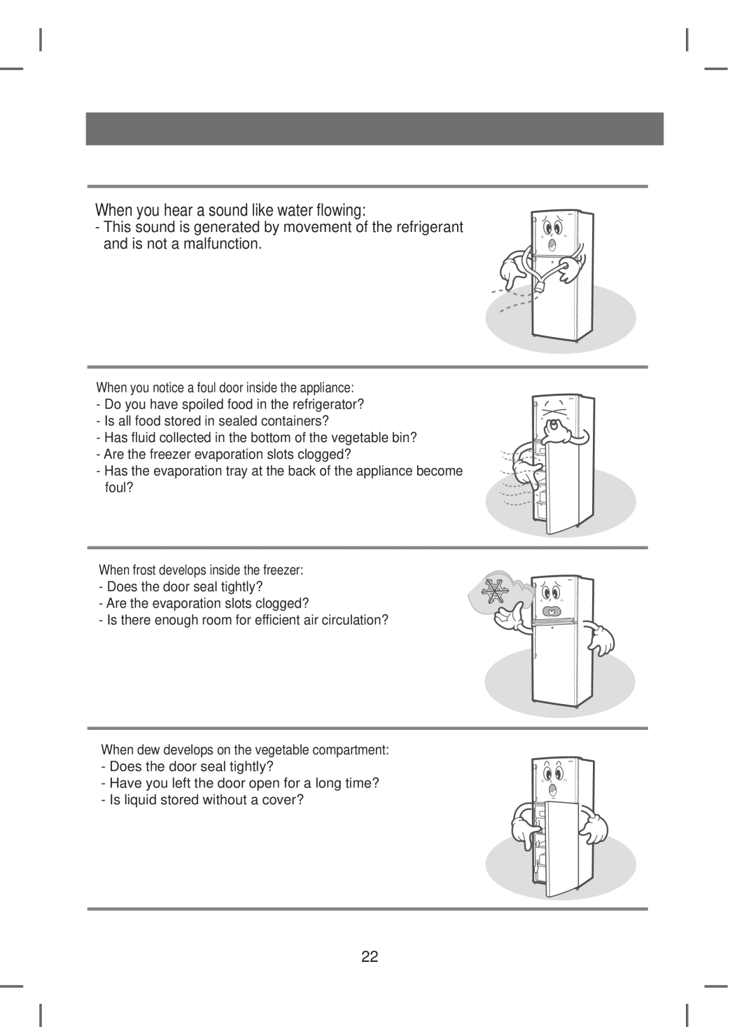 Samsung RT41MASW2/JUM, RT44MAMS1/XEF, RT45EASM1/XEF, RT44MASW1/XEF, RT41MASW1/EUR When you hear a sound like water flowing 