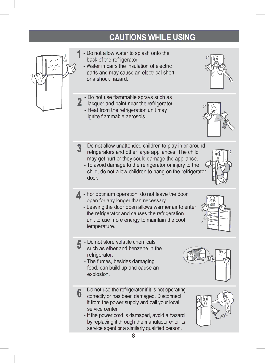 Samsung RT44MASM1/XET, RT44MAMS1/XEF, RT45EASM1/XEF manual It from the power supply and call your local service center 