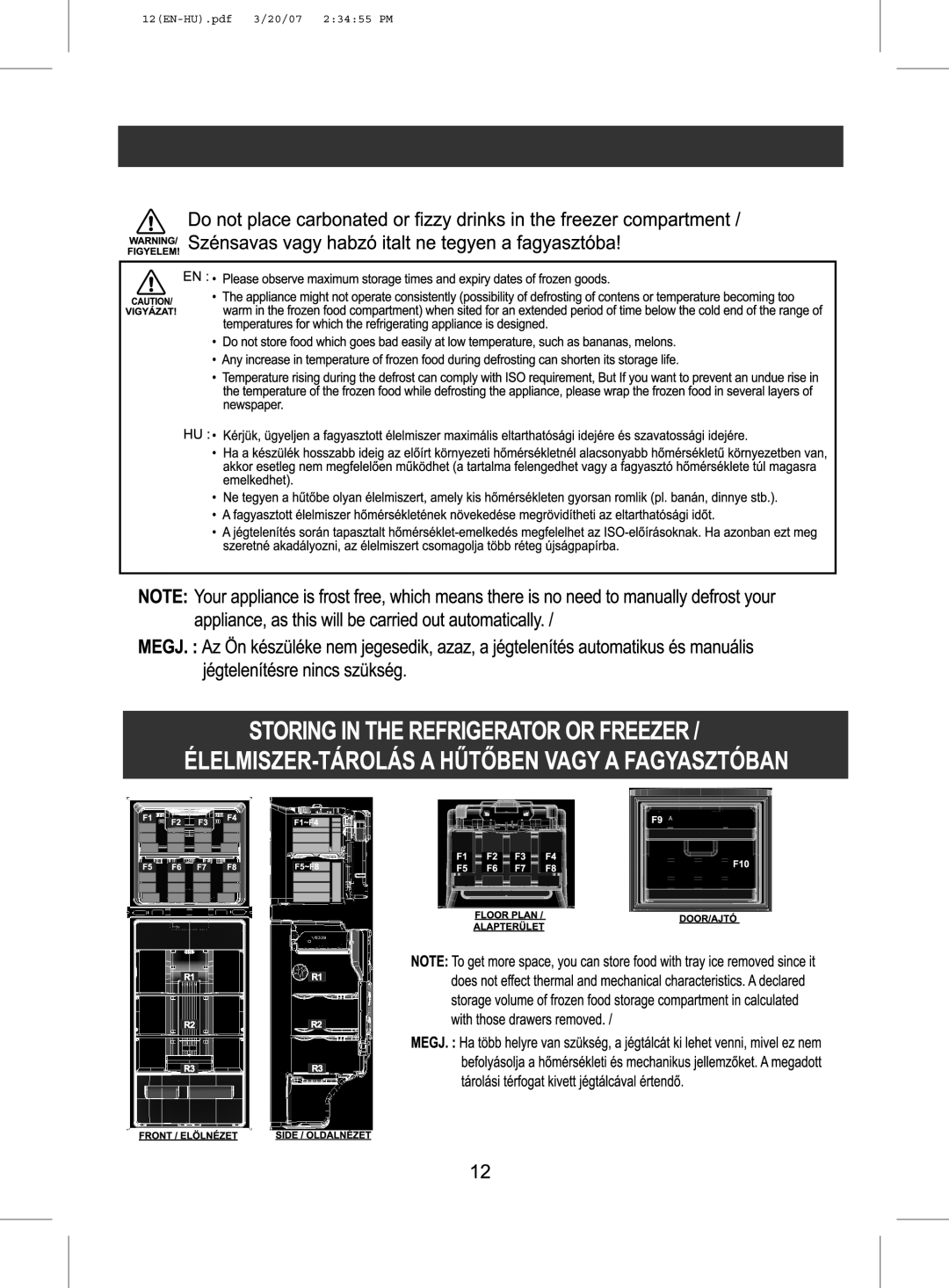 Samsung RT45MASM1/XES, RT44MAMS1/XEF, RT45EASM1/XEF, RT44MASW1/XEF, RT41MASW1/EUR, RT44MASM1/XEF 12EN-HU.pdf 3/20/07 23455 PM 