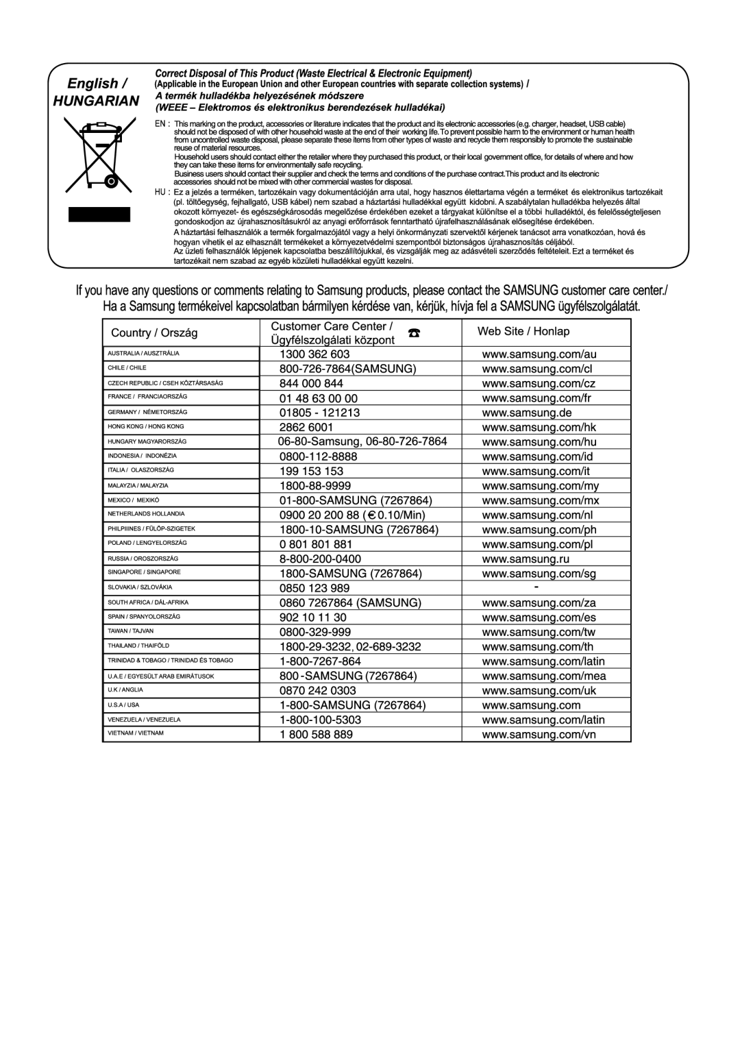 Samsung RT45MASW1/ZAM, RT44MAMS1/XEF, RT45EASM1/XEF, RT44MASW1/XEF, RT41MASW1/EUR, RT44MASM1/XEF, RT45EASM1/XET, RT44MAMS1/XET 