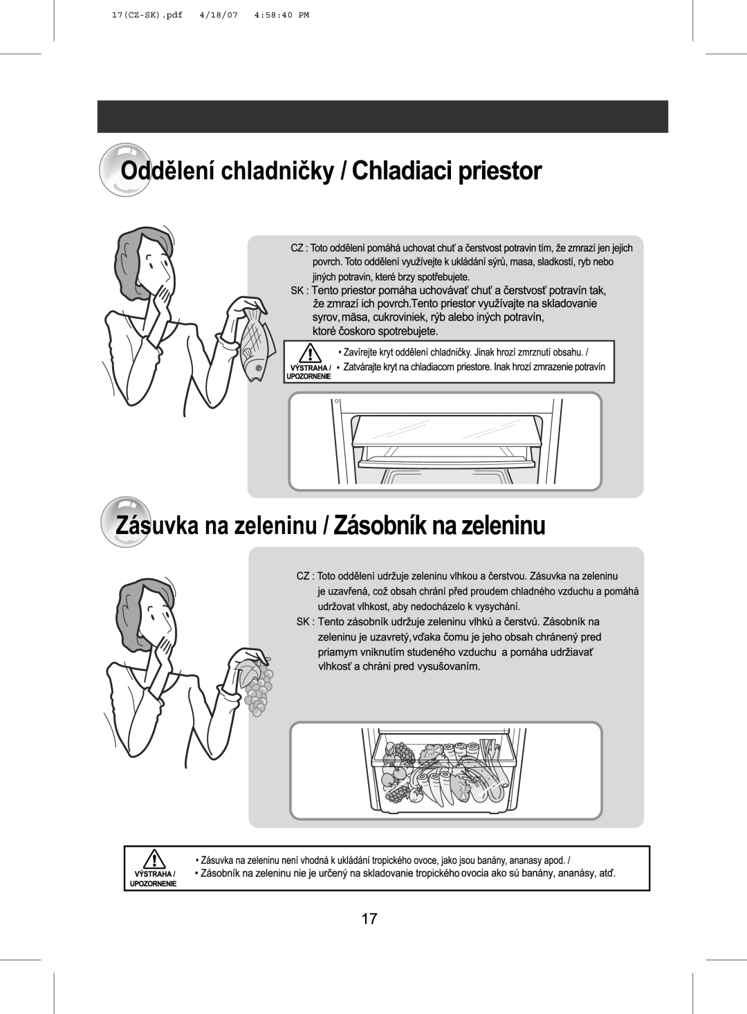 Samsung RT41MASM1/JUM, RT44MAMS1/XEF, RT45EASM1/XEF, RT44MASW1/XEF, RT41MASW1/EUR, RT44MASM1/XEF 17CZ-SK.pdf 4/18/07 45840 PM 