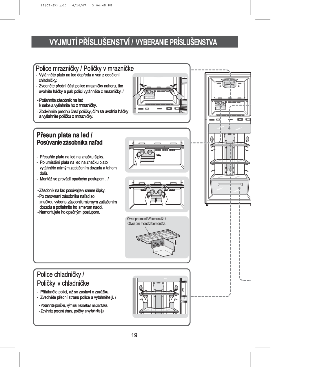 Samsung RT44MBSW1/BUS, RT44MAMS1/XEF, RT45EASM1/XEF, RT44MASW1/XEF, RT41MASW1/EUR, RT44MASM1/XEF 19CZ-SK.pdf 4/10/07 30445 PM 