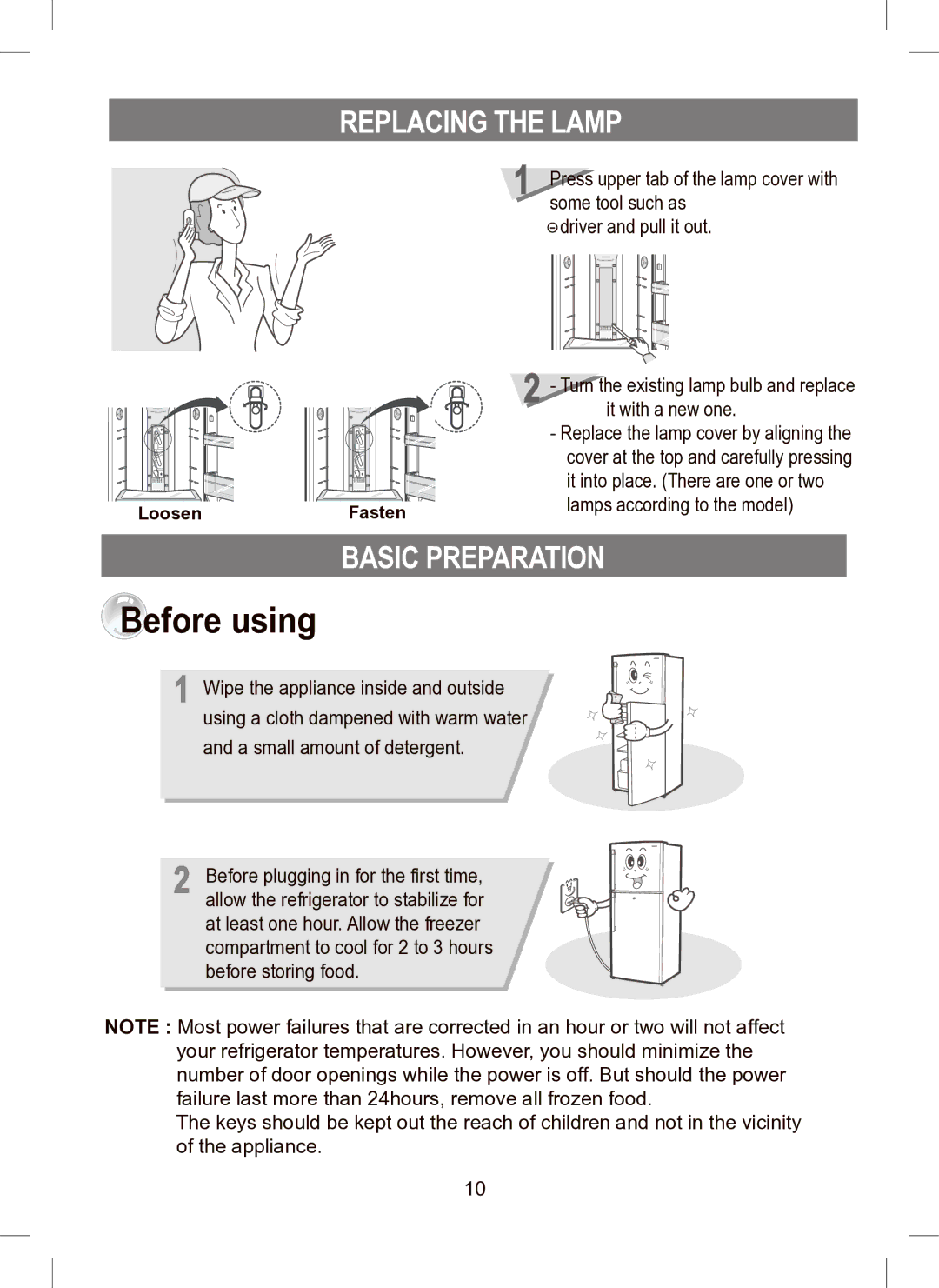 Samsung RT45M, RT41M, RT41E manual Replacing the Lamp, Basic Preparation 