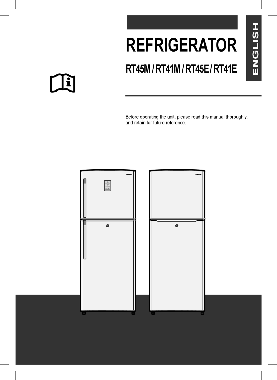 Samsung manual RT45M/RT41M/RT45E/RT41E, Refrigerator, English 