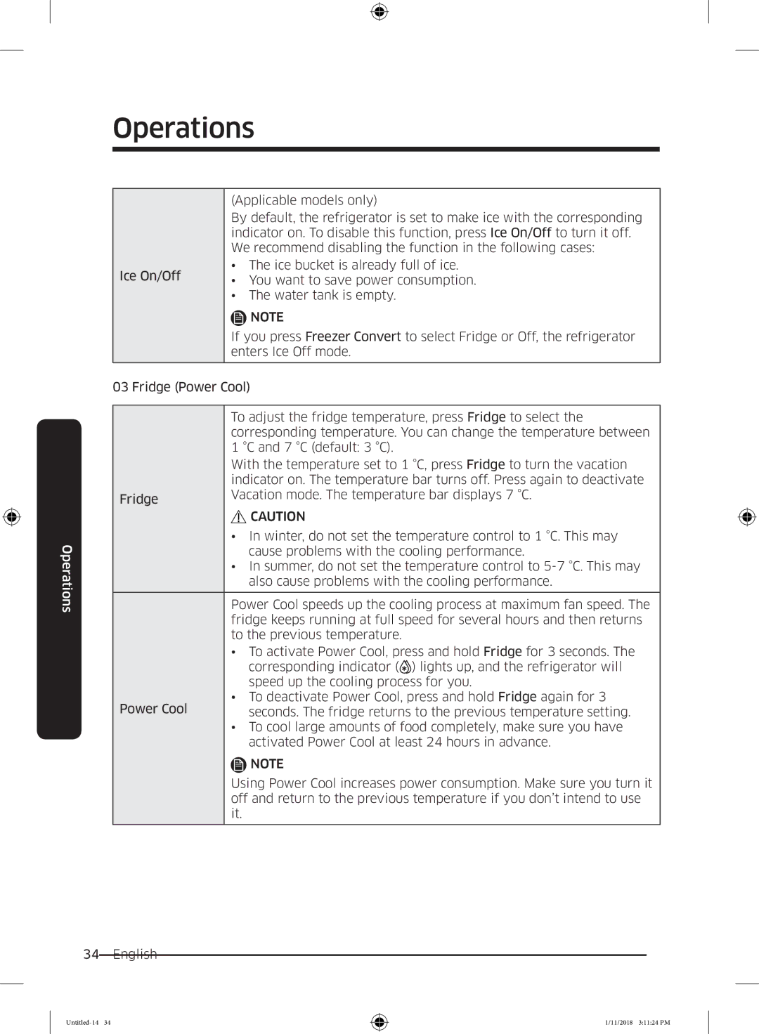 Samsung RT53K6330WW/ML, RT46K6330WW/ML manual To adjust the fridge temperature, press Fridge to select, C default 3 C 