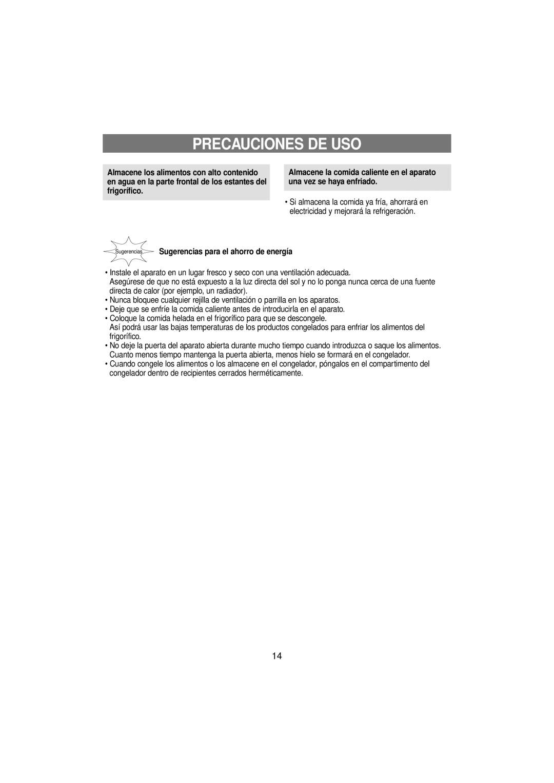 Samsung RT53EAMT1/XEF, RT53EAMT1/XES manual Precauciones DE USO 