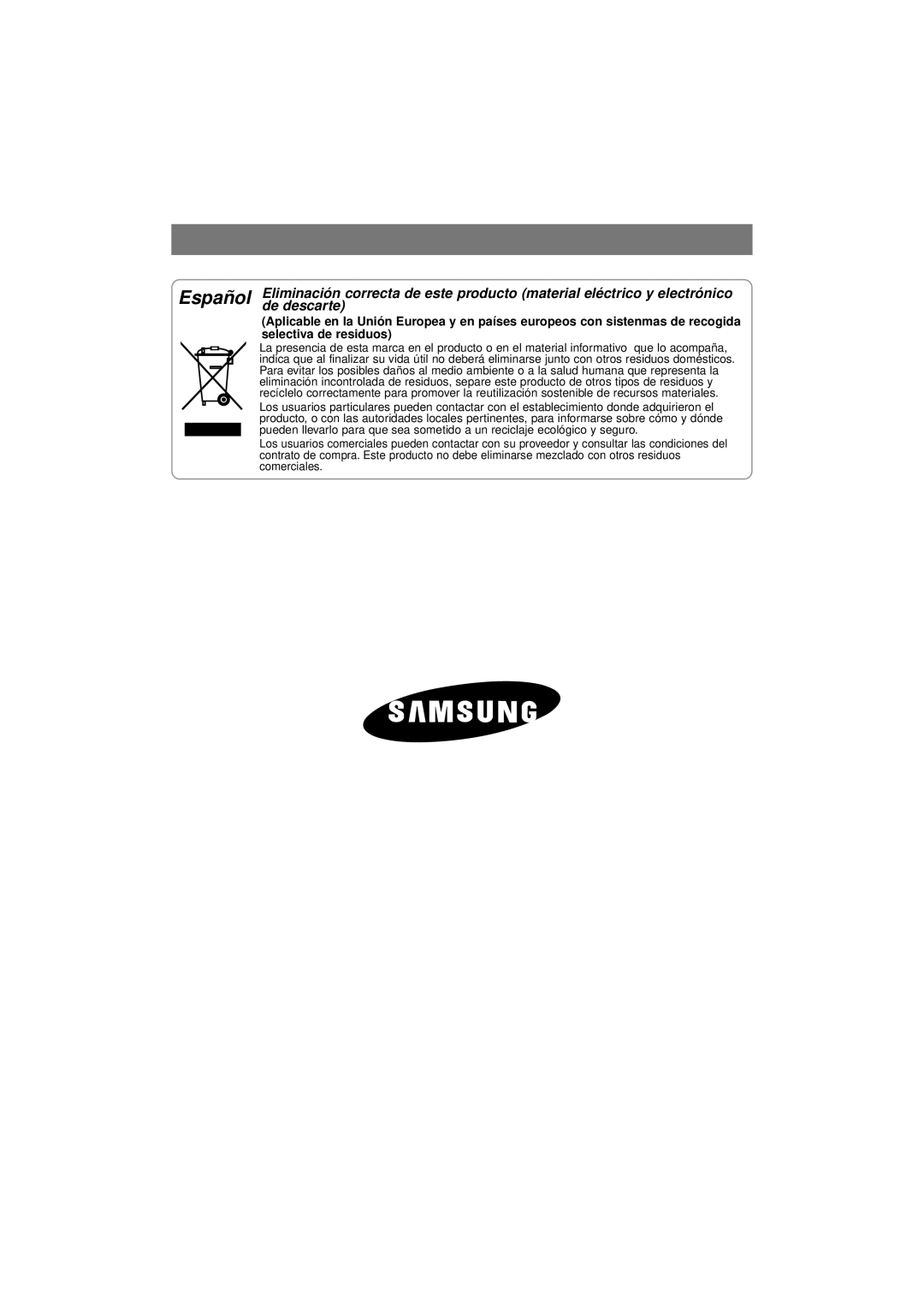 Samsung RT53EAMT1/XEF, RT53EAMT1/XES manual Español 