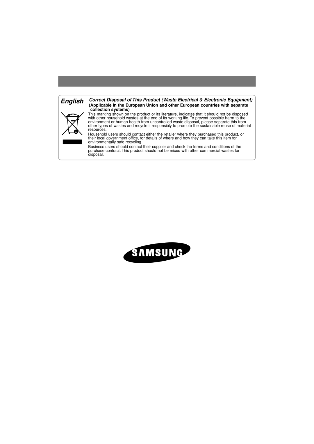 Samsung RT53EASM1/EUR, RT53EASW1/EUR manual 