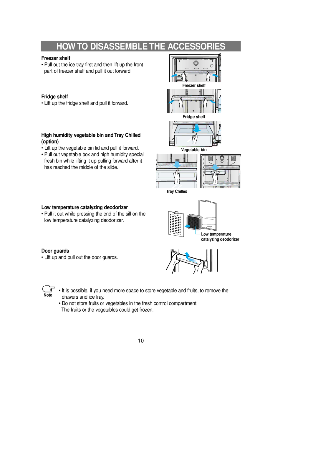 Samsung RT53MAEW1/JUM, RT53MDEW1/JUM, RT53MASW1/TAC, RT53MASW1/AIE, RT53EDSW1/SAL manual HOW to Disassemble the Accessories 