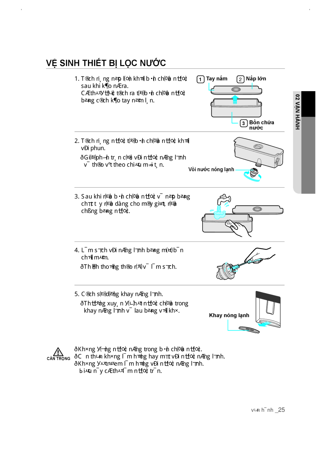 Samsung RT54EBPN1/XSV manual VỆ Sinh Thiết BỊ LỌC Nước 