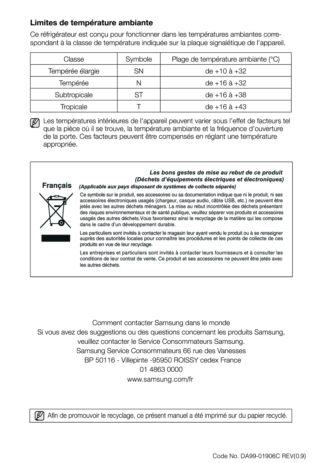 Samsung RT63VBSM1/XEF, RT54ZBSM1/XEF, RT59WBSM1/XEF, RT59NBPN1/XEF, RT50EBTS1/XEF, RT59WMSW1/XEF, RT50EMSW1/XEF, RT54ZBTS1/XEF 