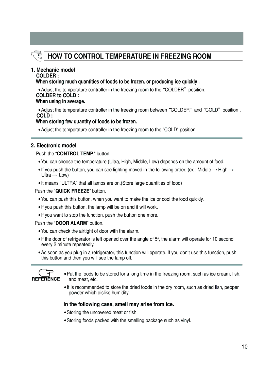 Samsung RT57EASM1/EUR, RT57EASW1/EUR manual HOW to Control Temperature in Freezing Room 