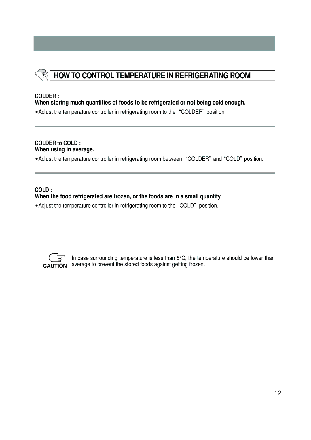 Samsung RT57EASM1/EUR, RT57EASW1/EUR manual HOW to Control Temperature in Refrigerating Room 