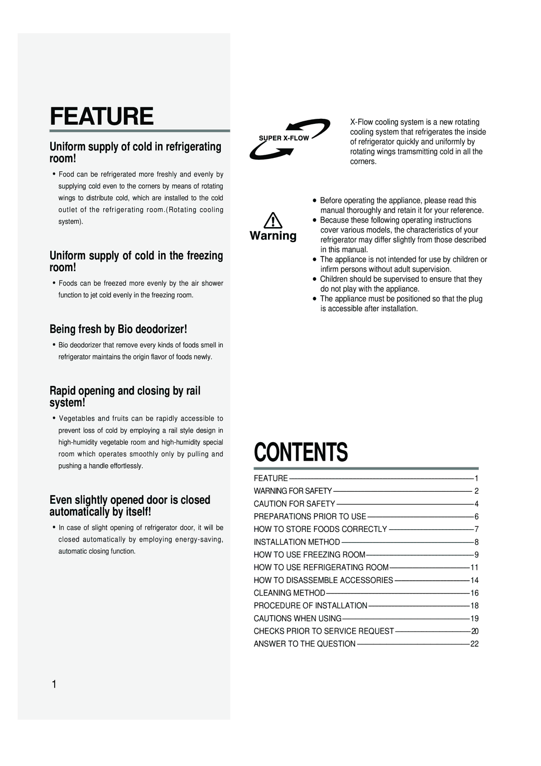 Samsung RT57EASW1/EUR, RT57EASM1/EUR manual Contents 