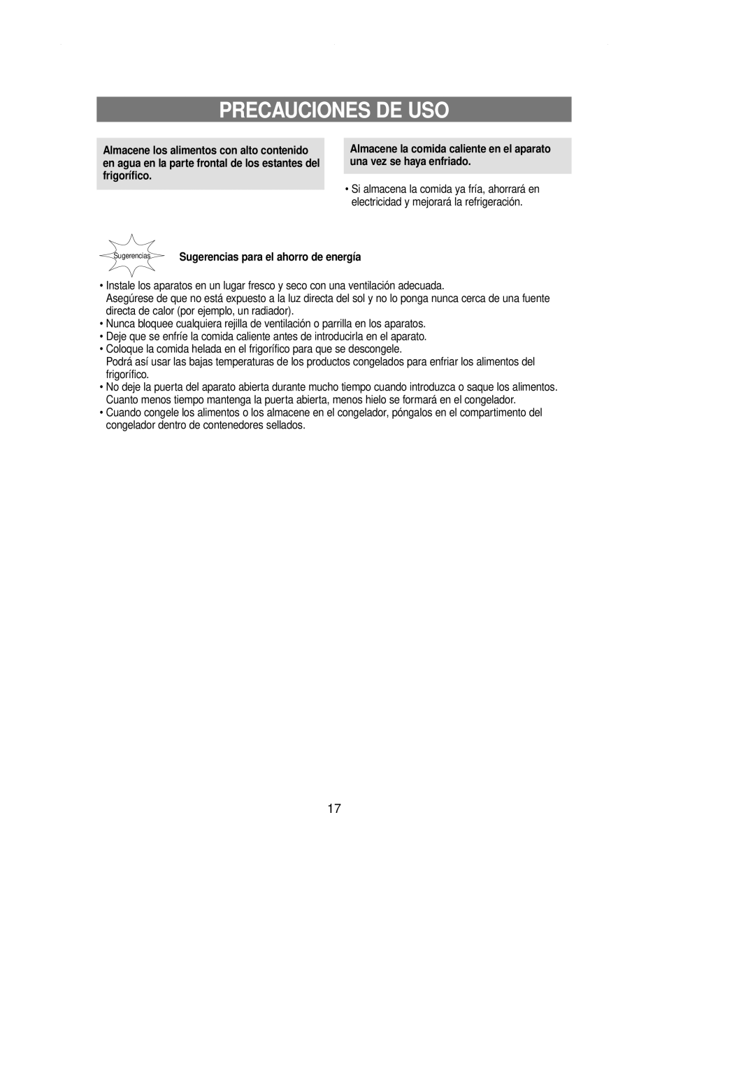 Samsung RT58EAMT1/MAR, RT62EASW1/FAL manual Precauciones DE USO 