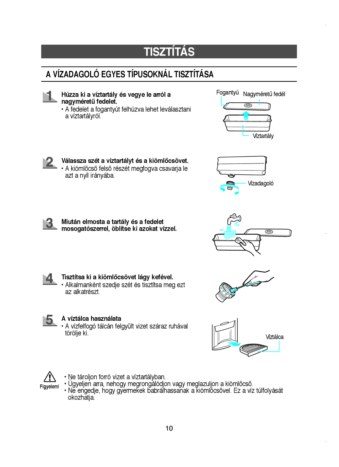 Samsung RT58WASM1/BUL, RT58WASM1/XEH manual Tisztítás 